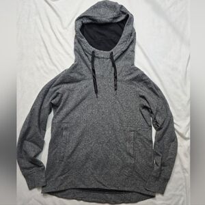 Lululemon Split Pullover Hoodie Sweatshirt Heathered Speckled Black Grey Size 6